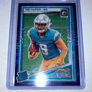 2025 Panini Tre Harris San Diego Chargers Purple Prizm Rated Rookie Card